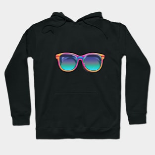 Neon Rainbow Sunglasses - Vibrant Fashion Accessory Design No. 889 Hoodie